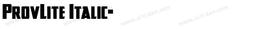 ProvLite Italic字体转换